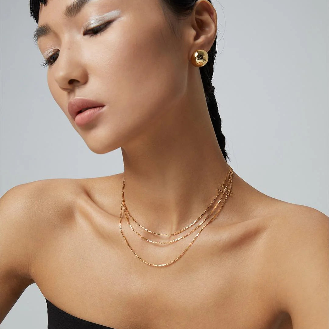 Metal Half Ball Stud Earrings
