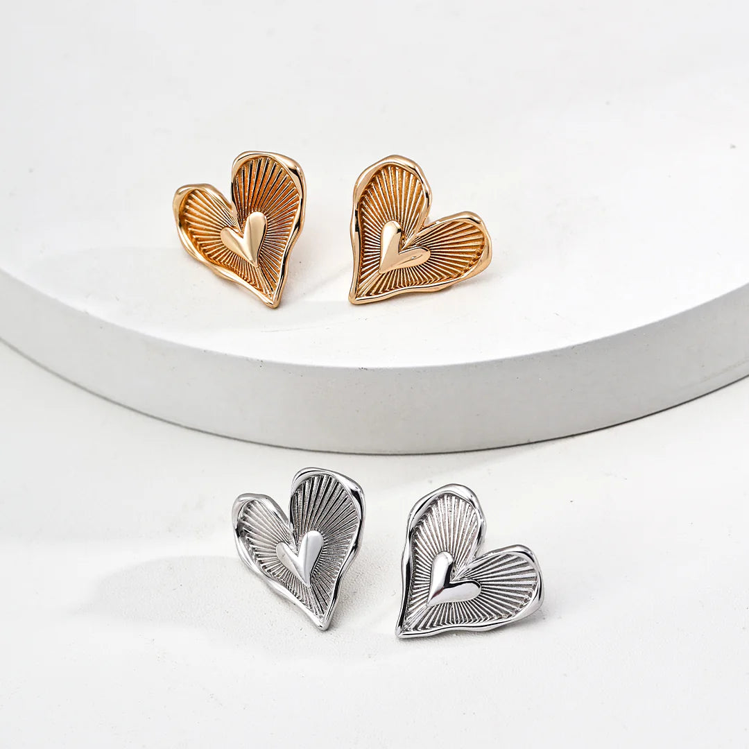 Heart-Shaped Design Earrings