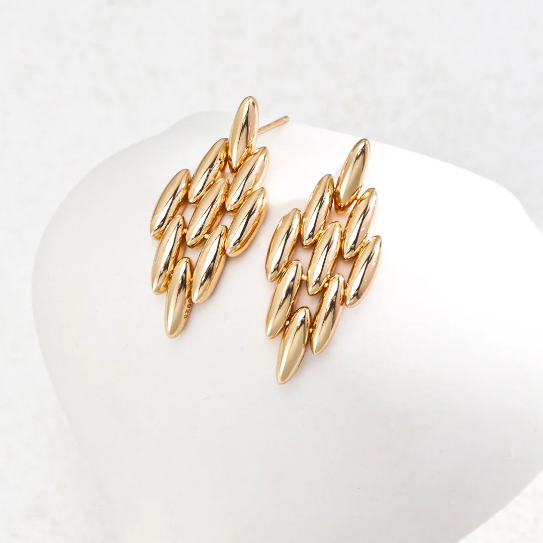 Oval Wheat Earrings