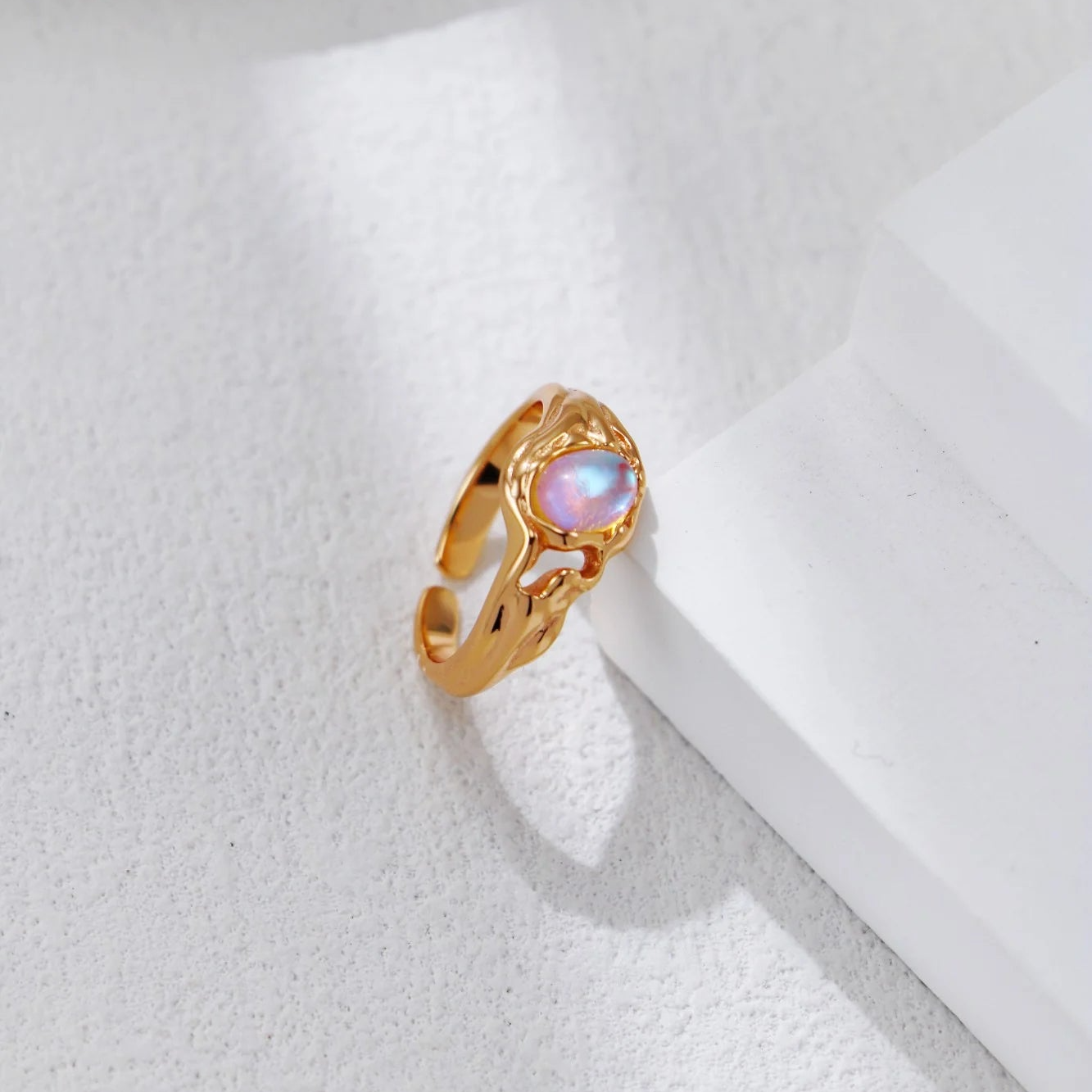 Minimalist Moon Stone Ring