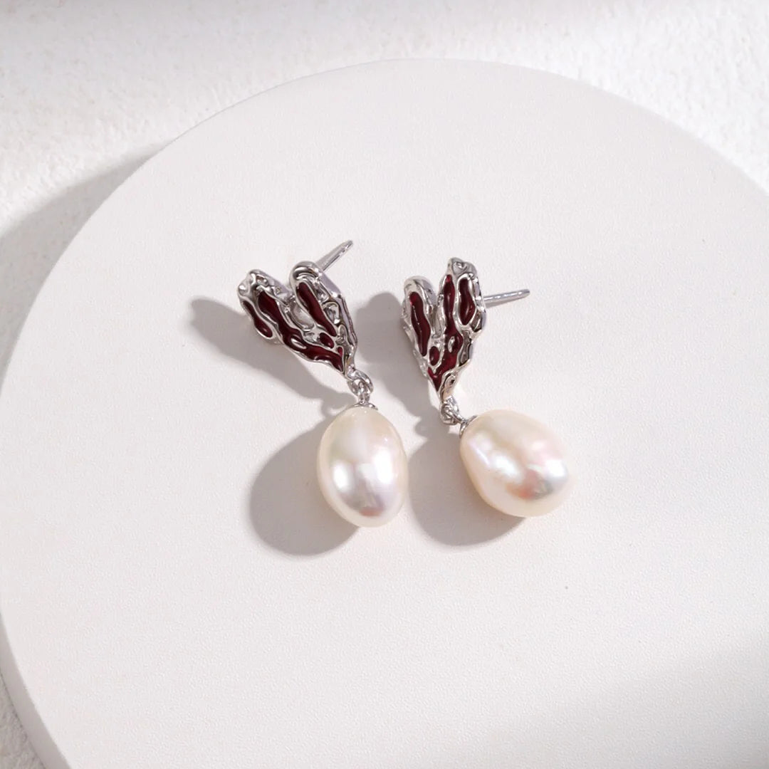 Heart Love Pearl Earrings