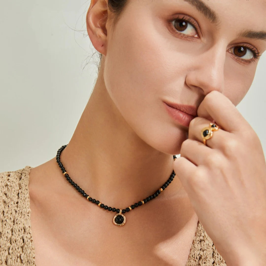 Black Onyx Pendant Necklace