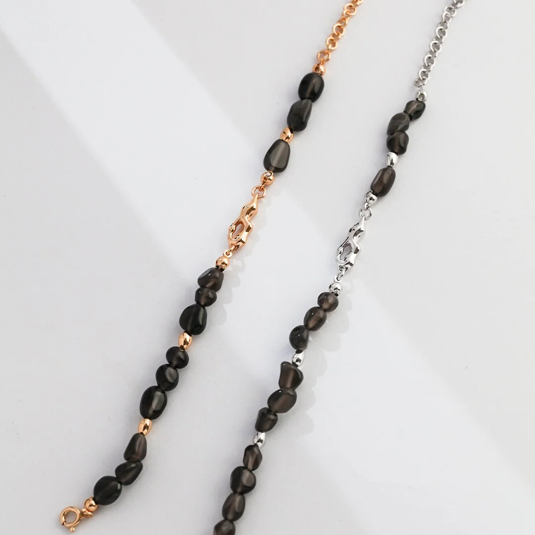 Natural Element Obsidian Stone Bracelet