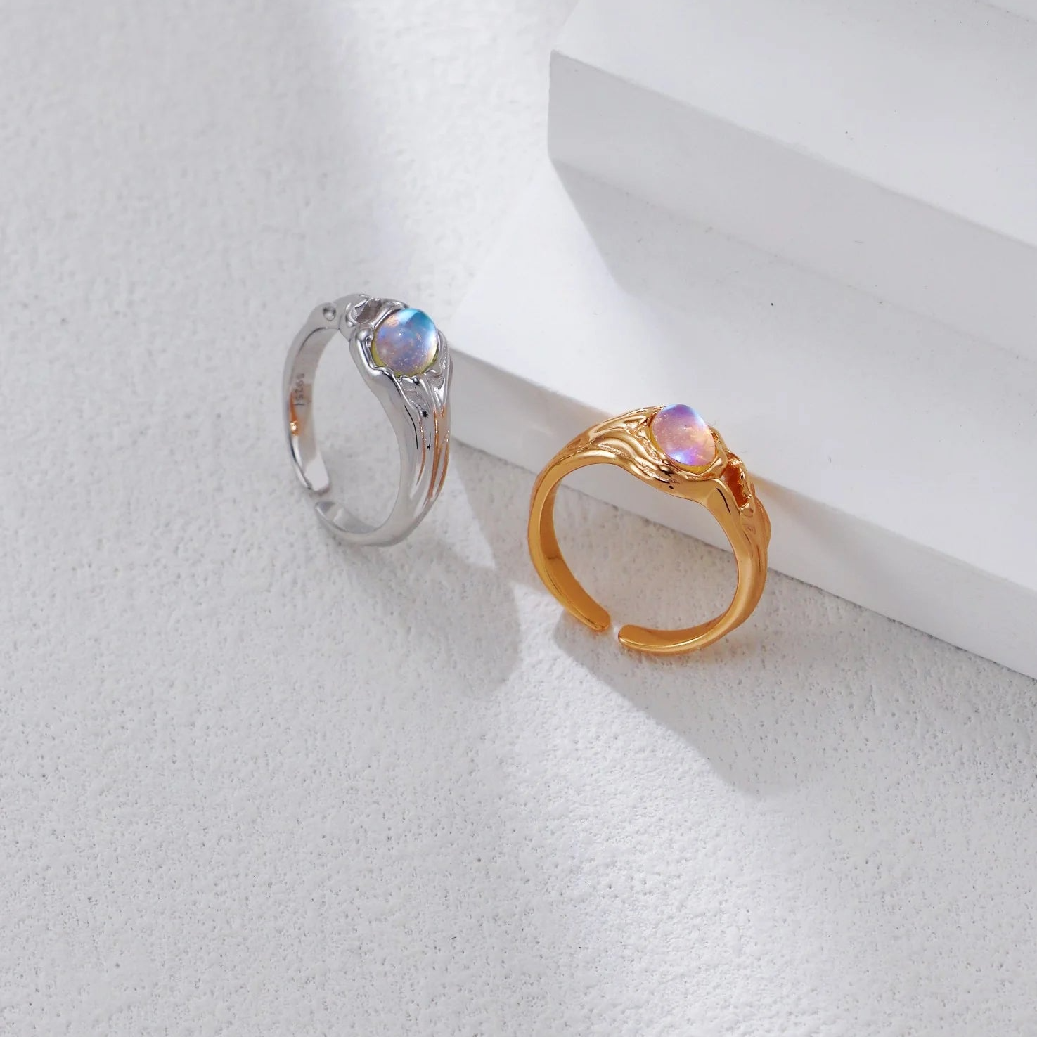 Minimalist Moon Stone Ring