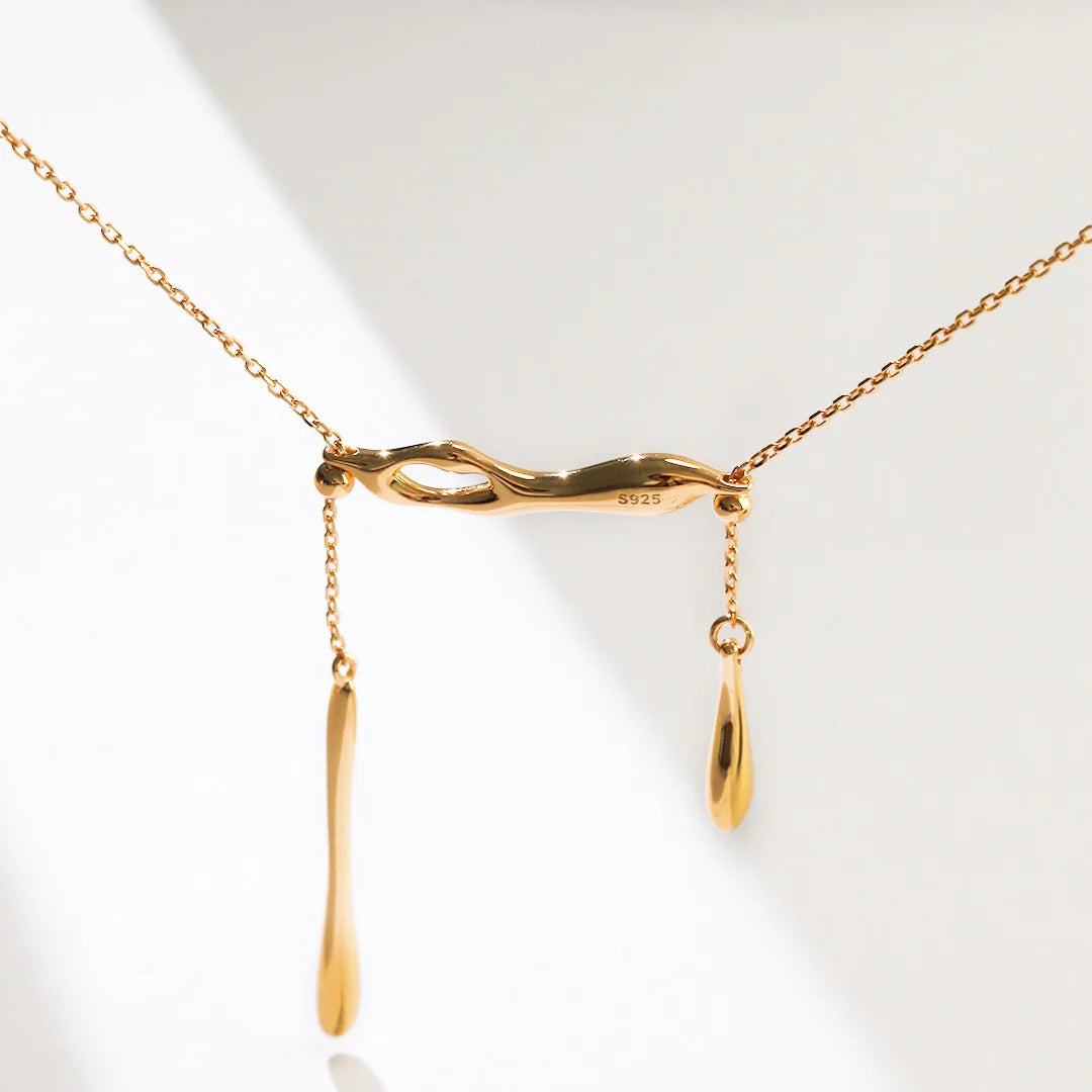 Minimalist Water Droplets Style Necklace