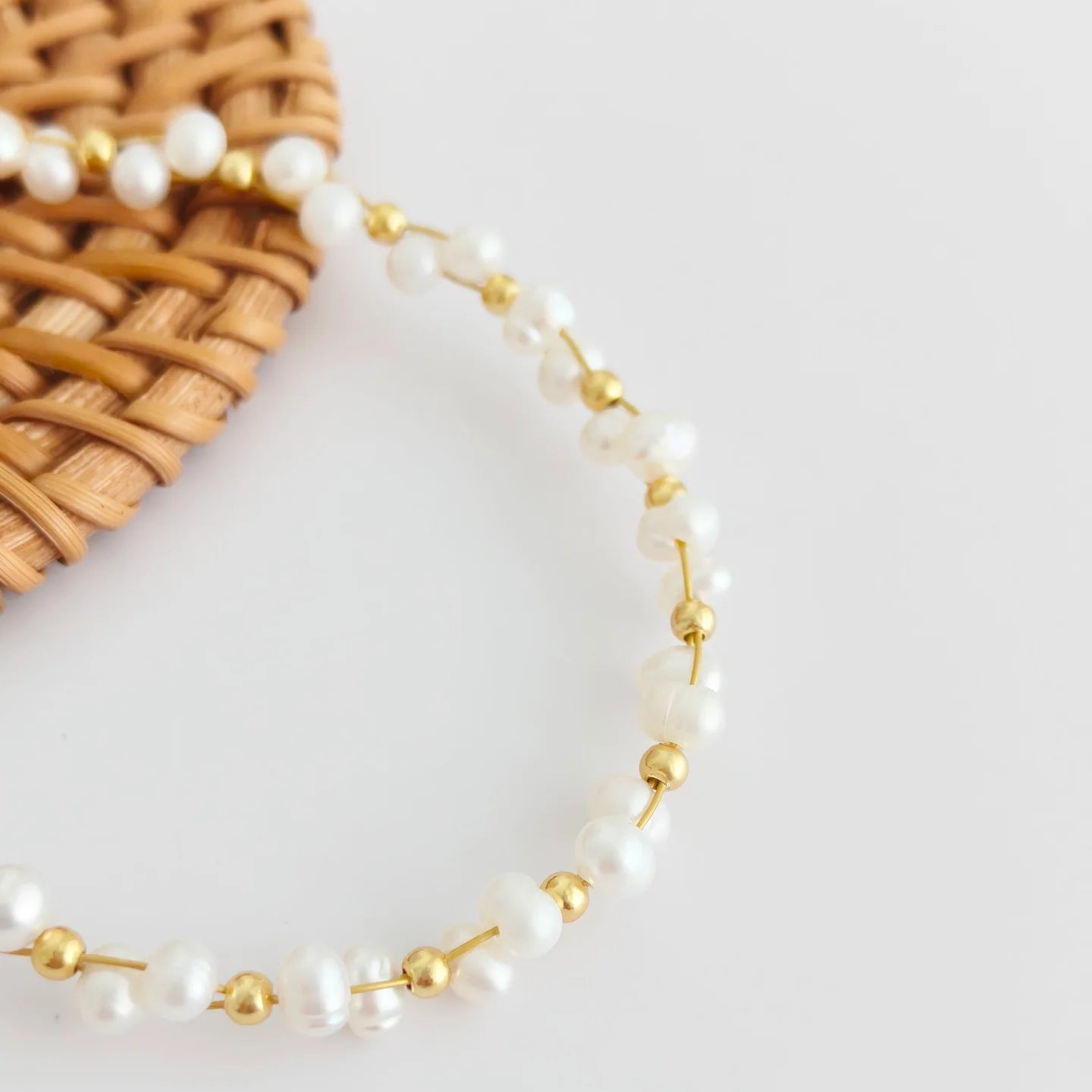 Baby's Breath Pearl Bracelet