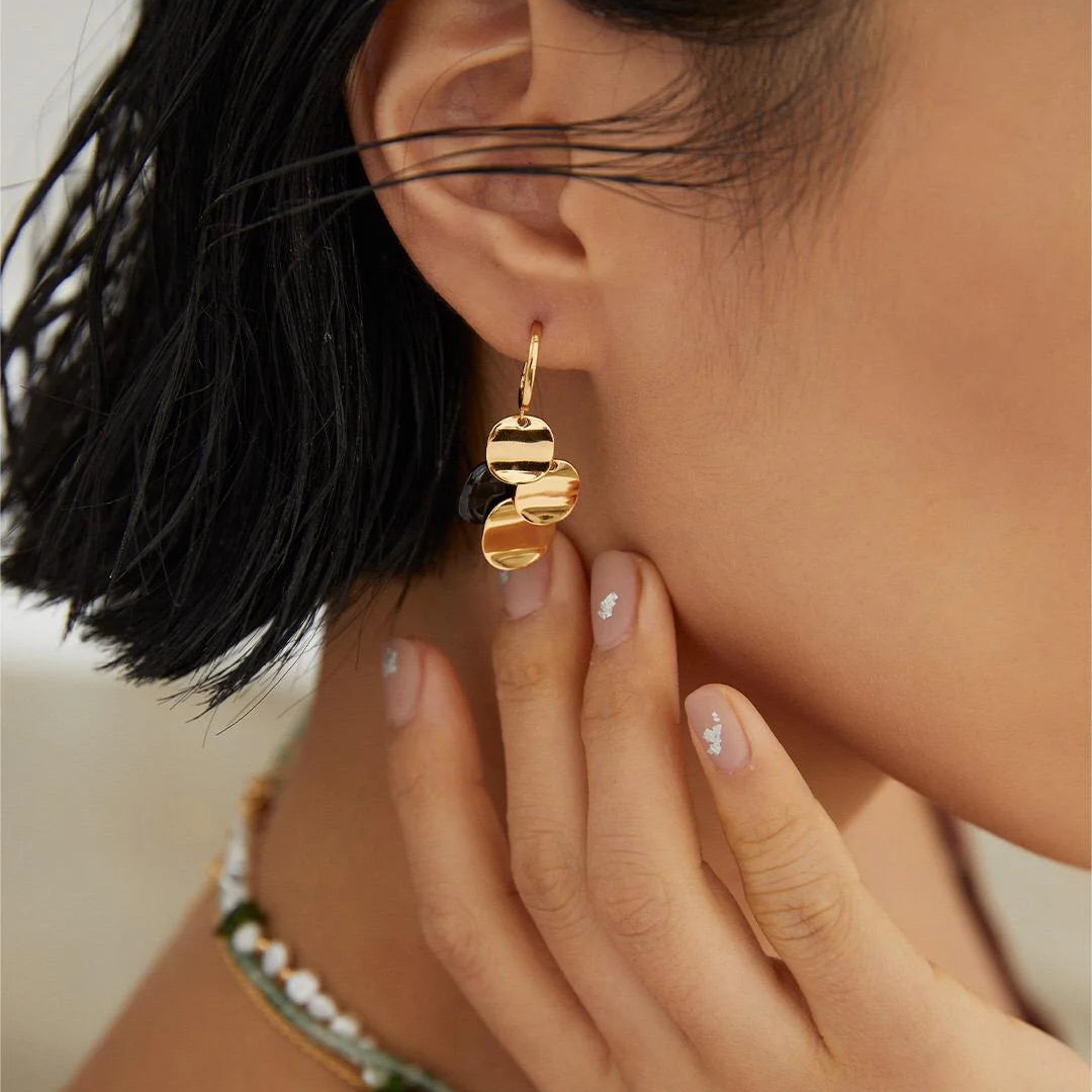 Geometric Glitter Stack Earrings