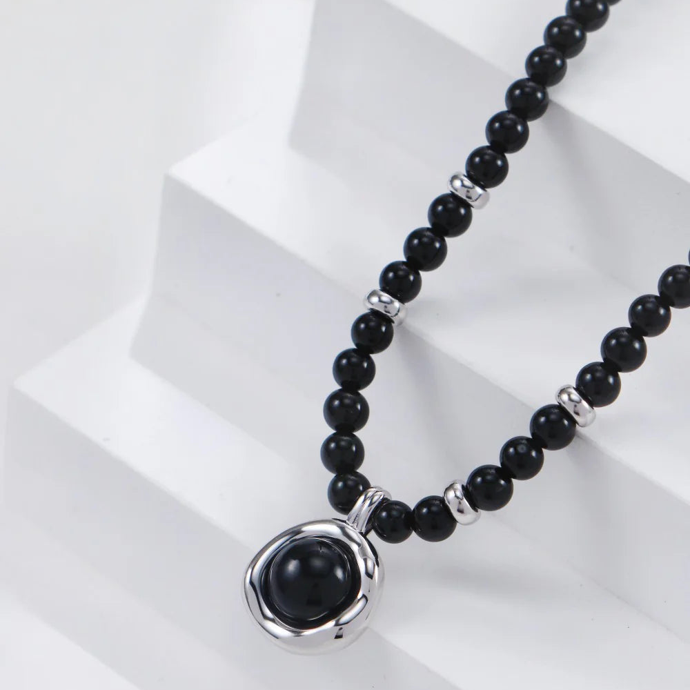 Black Onyx Pendant Necklace
