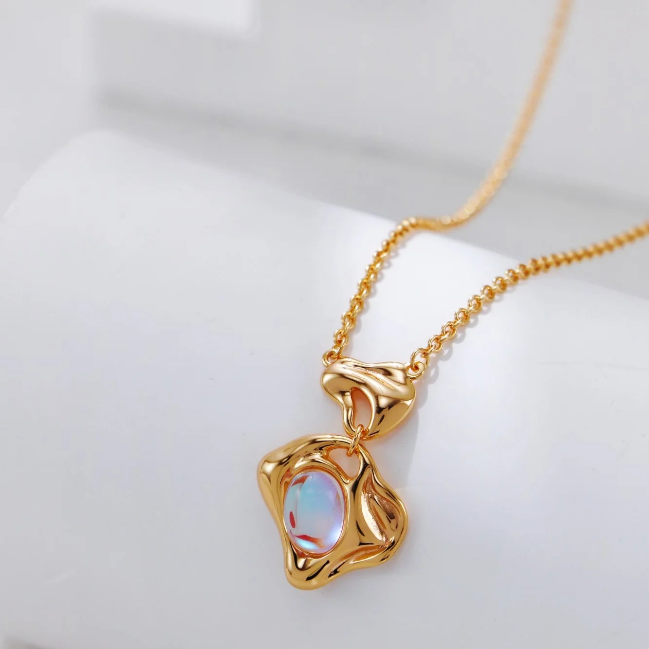 Retro Moonstone Necklace
