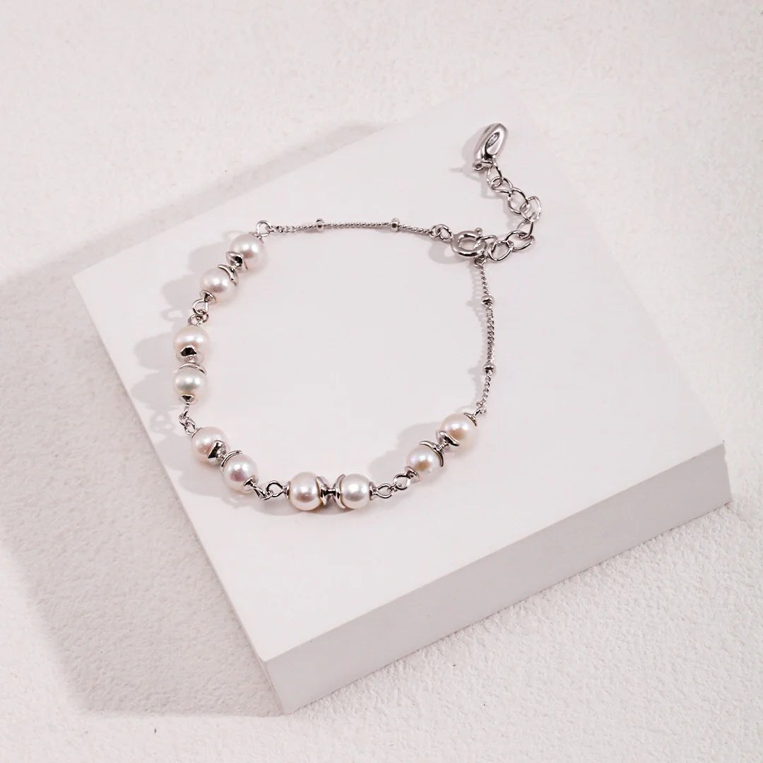 Minimalist Style Pearl Spacer Bracelet