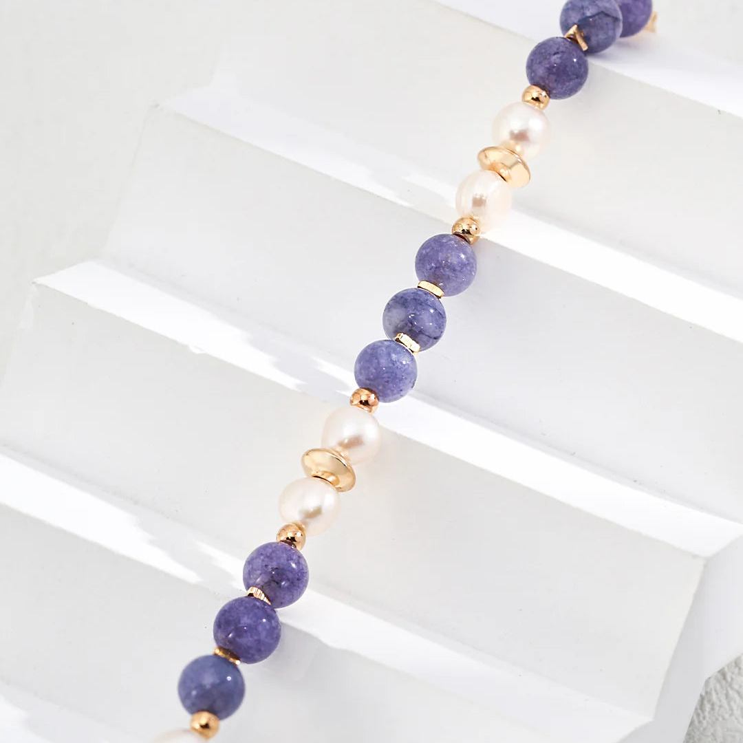 Natural Pearl with Kunzite Bracelet