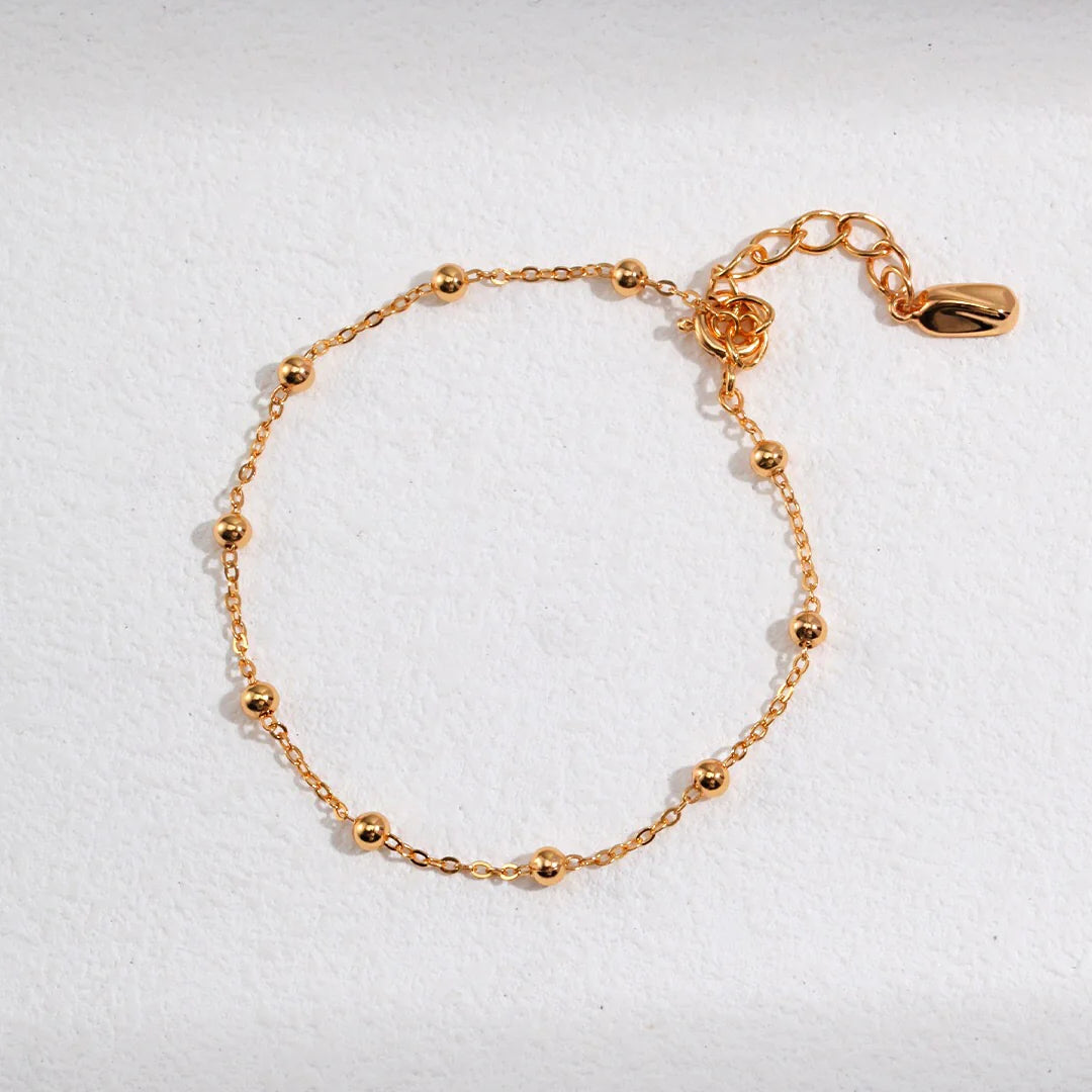 Gold Bead Chain Bracelet