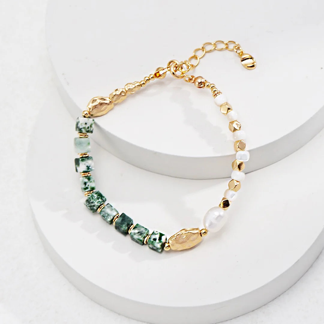 "Good Fortune" Jade Pearl Bracelet