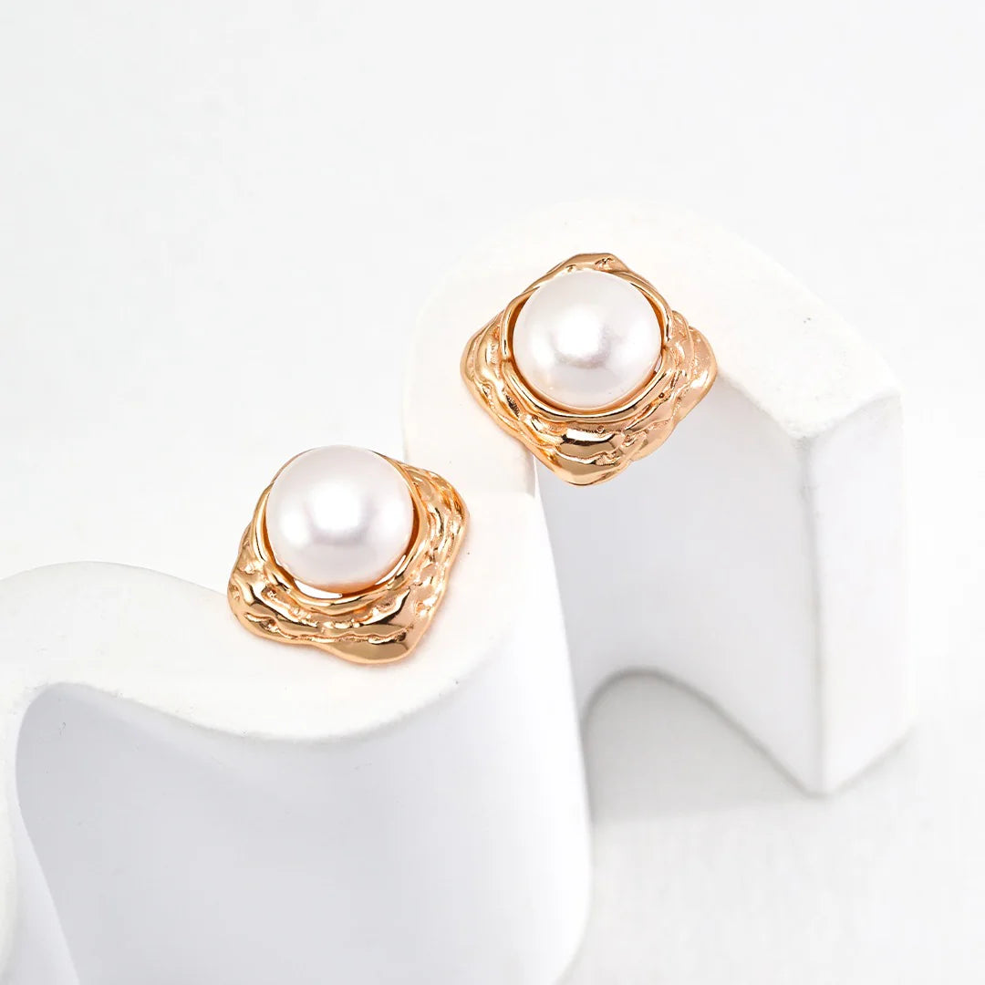 Minimalist Pearl Stud Earrings