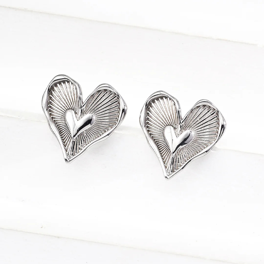 Heart-Shaped Design Earrings