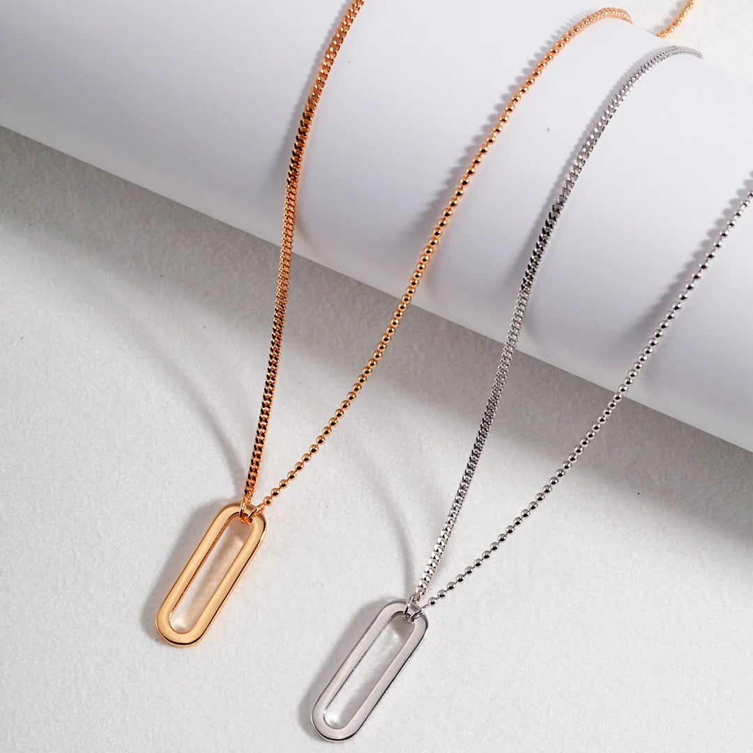 Minimalist Paperclip Necklace