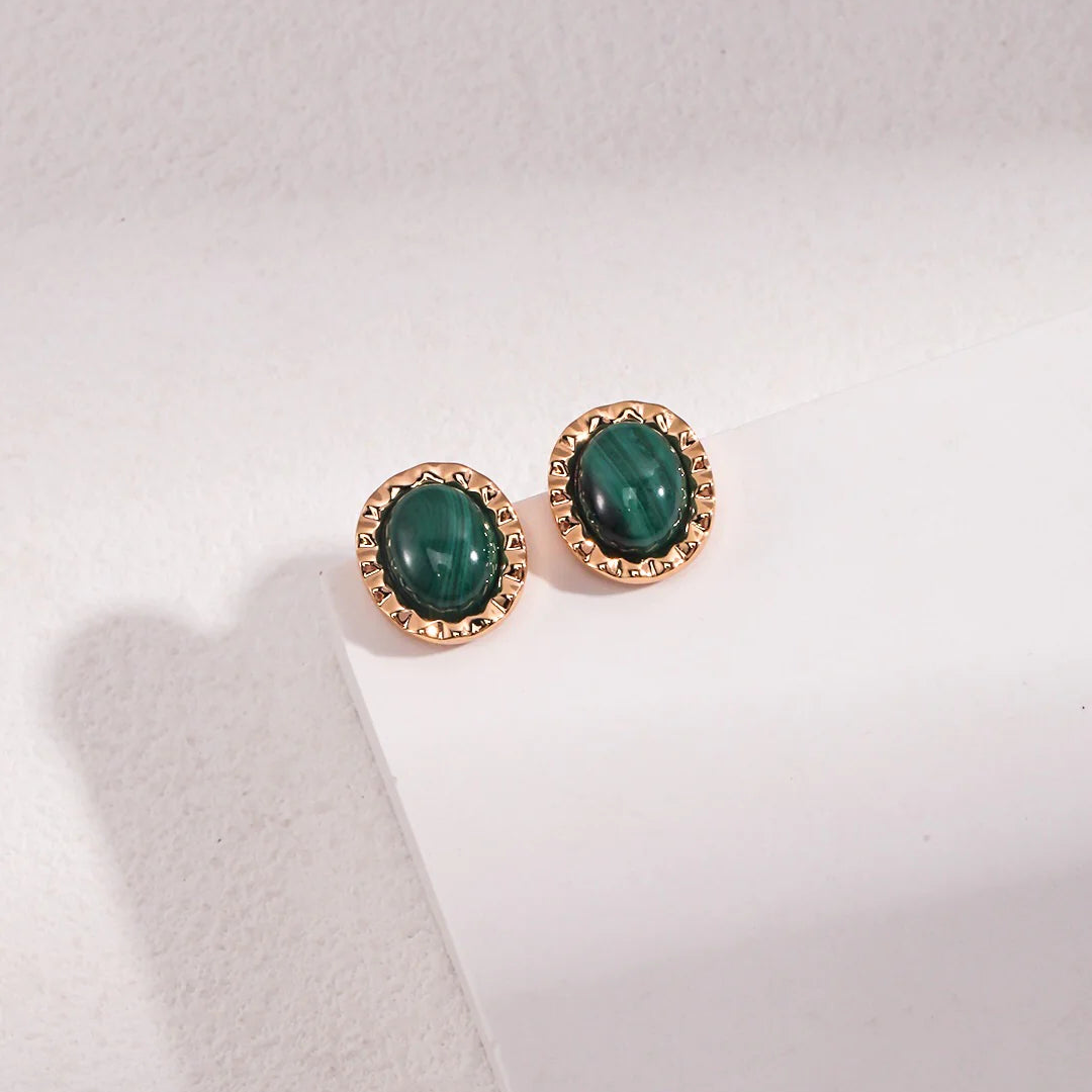Charm Malachite Stud