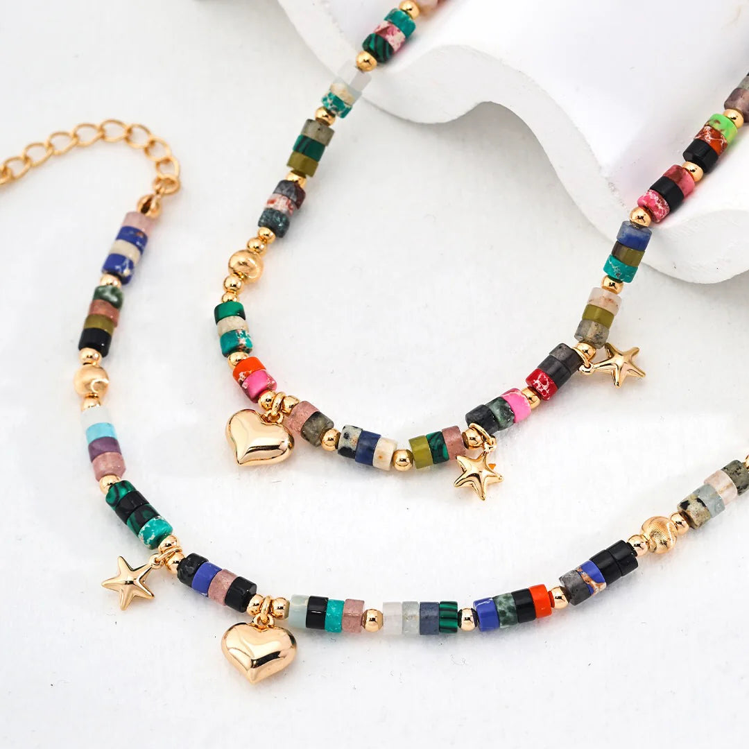 Colorful Sunset Gemstone Bracelet
