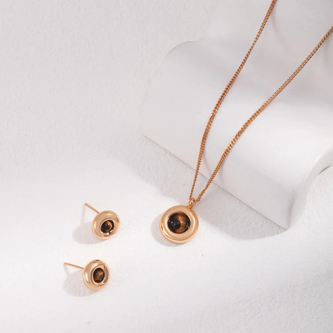 Simple Tiger Eye Earrings
