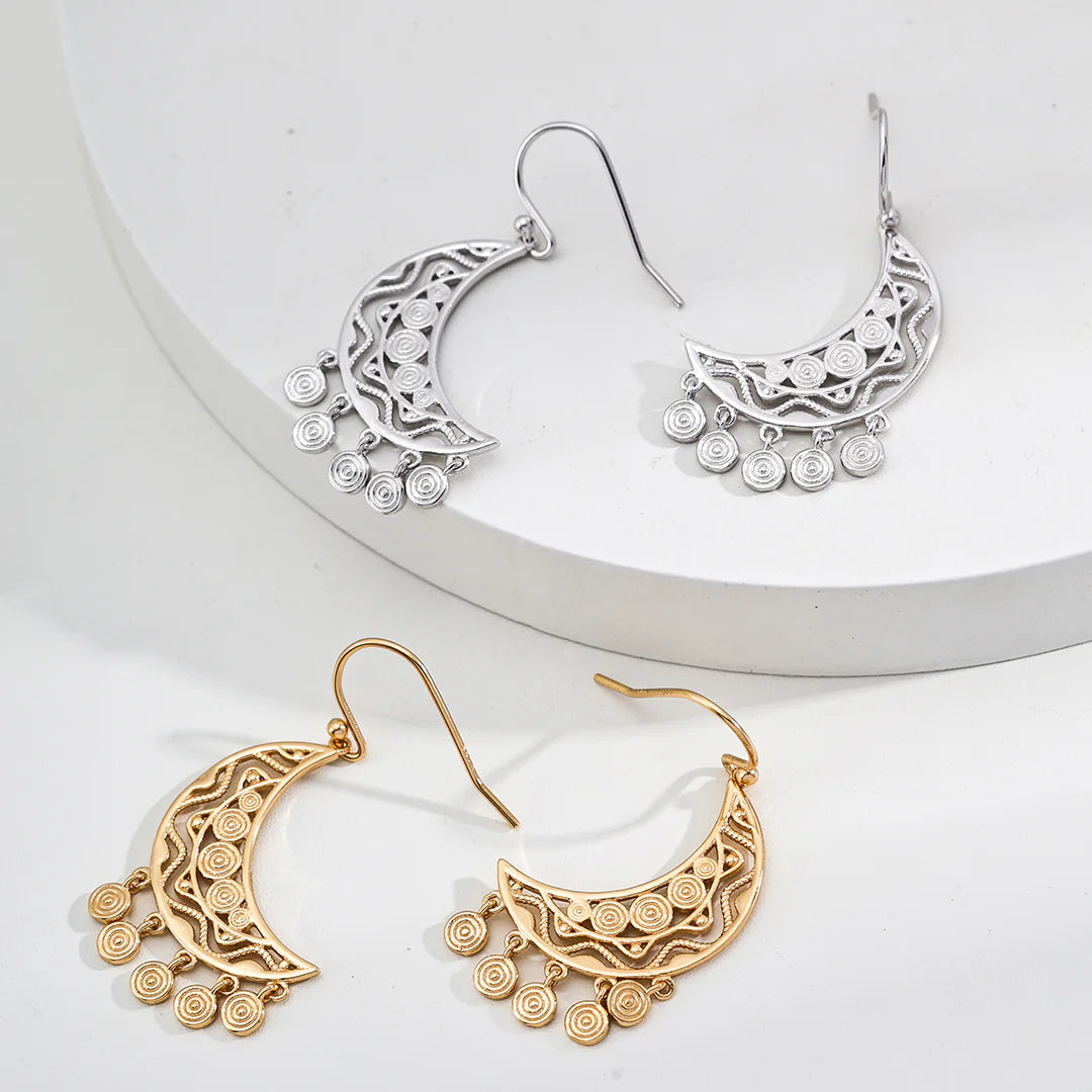 Vintage Crescent Moon Earrings