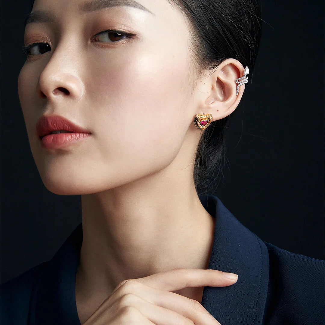 Love Heart Zirconia Earrings