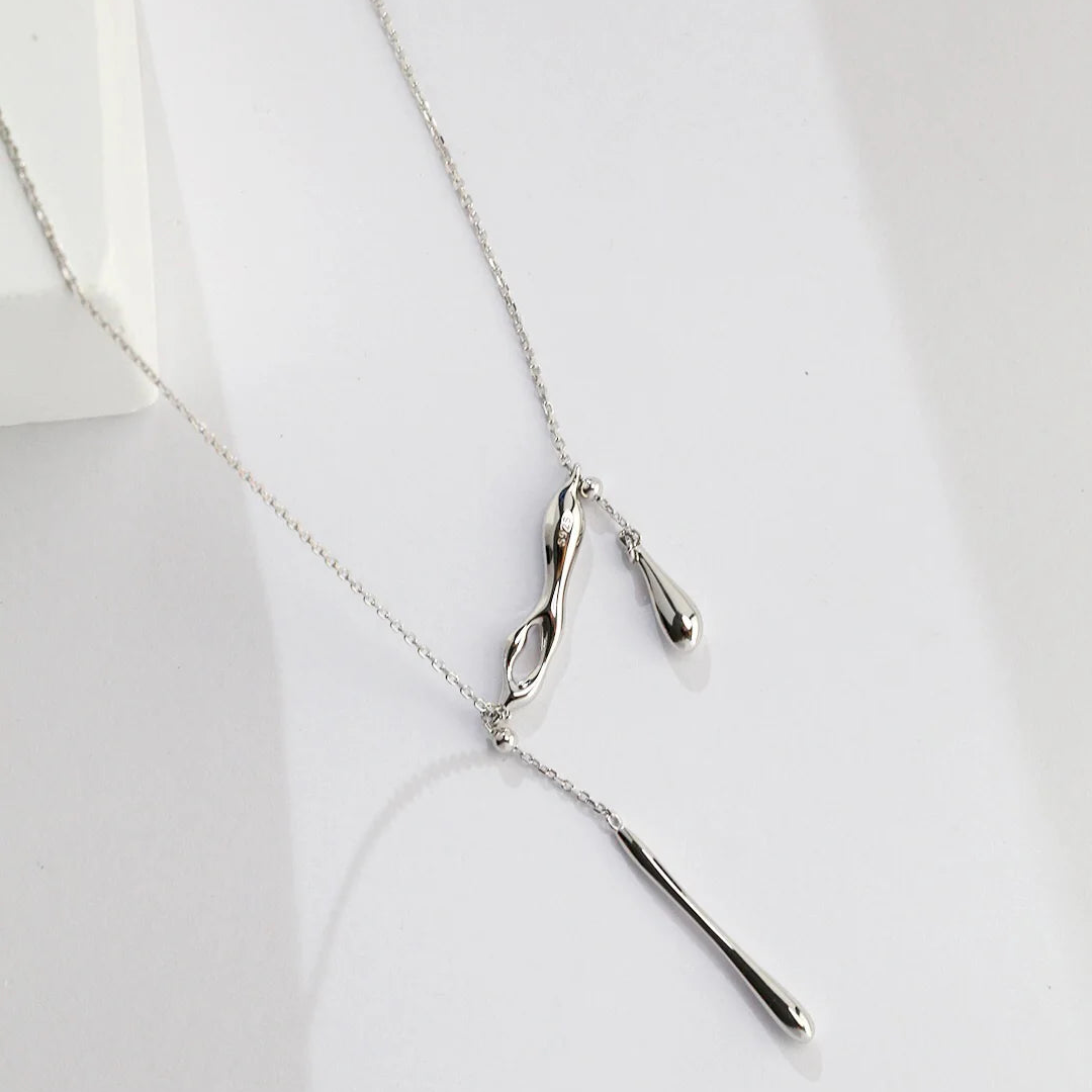 Minimalist Water Droplets Style Necklace