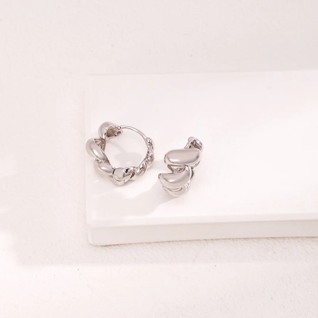 Twisted Twist Hoops Earrings