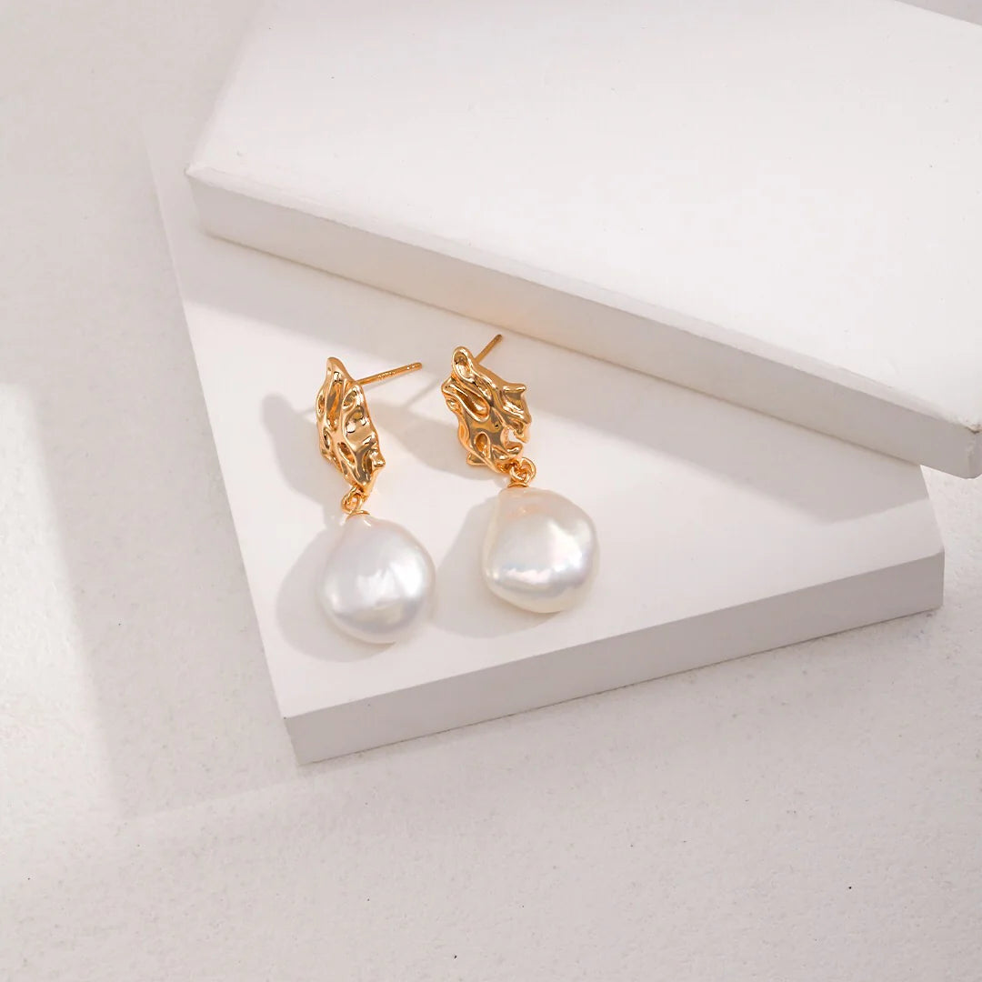 Vintage-Inspired Pearl Drop Earrings