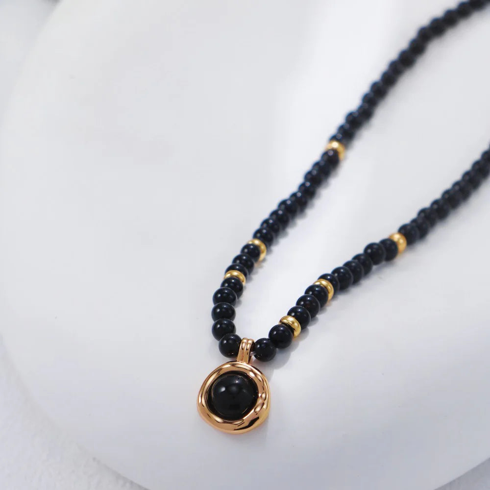 Black Onyx Pendant Necklace