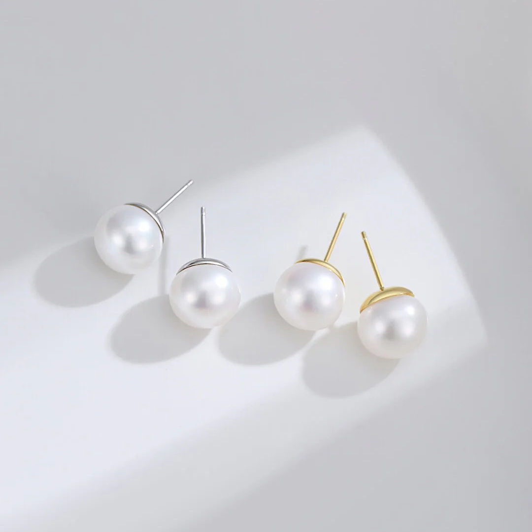 Pure Freshwater Pearl Stud Earrings