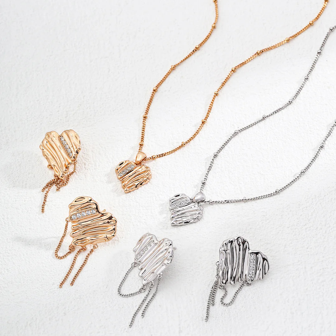 Simple Heart-Shaped Zircon Necklace