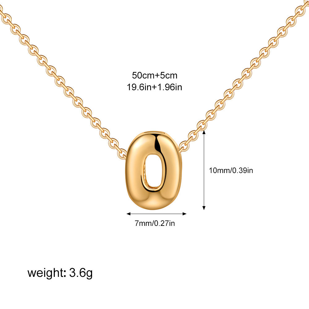 Mini Initial Bubble Letter Necklace