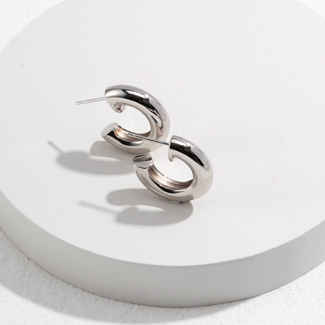 Minimalist Chunky Hoop Earrings