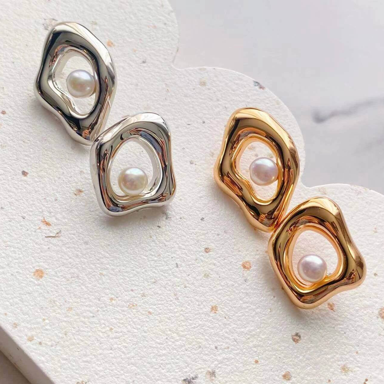 Minimalist Geometric Irregular Earrings