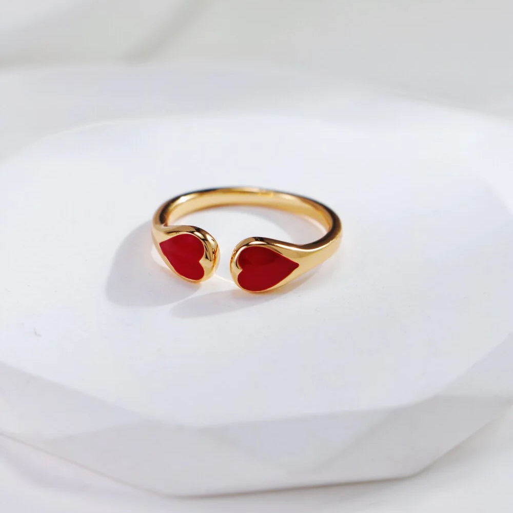 Red Heart Shaped Ring