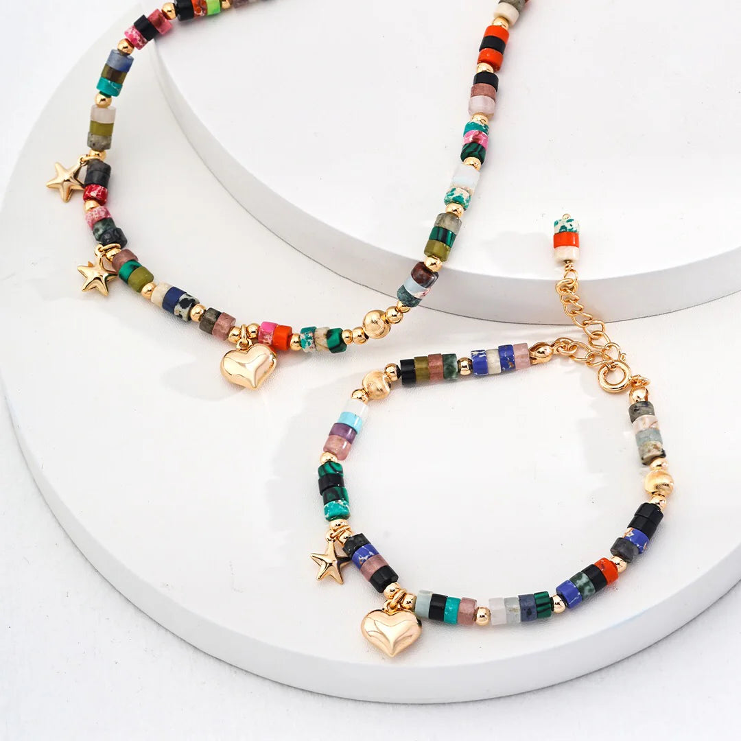 Colorful Sunset Gemstone Bracelet